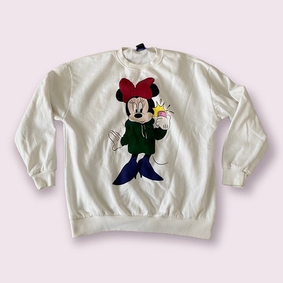 Zara Tops - Zara Minnie Mouse Selfie Crewneck Sweatshirt